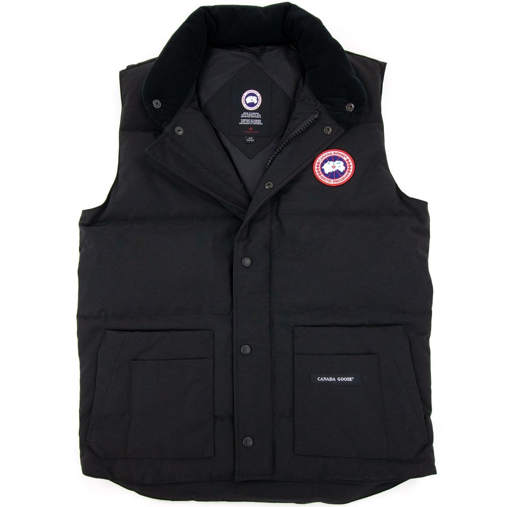 Black canada goose vest online