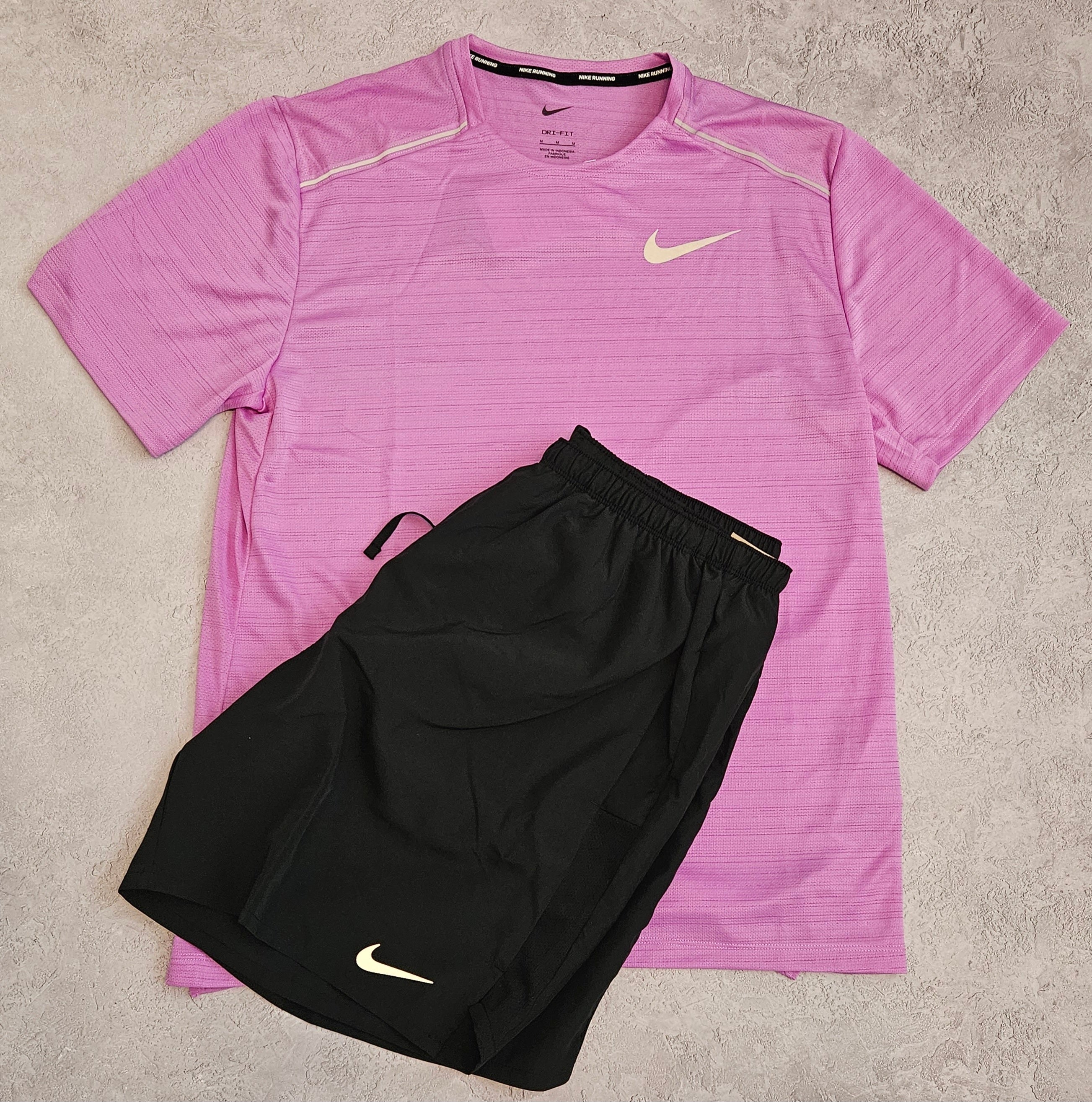 Pink nike short set online