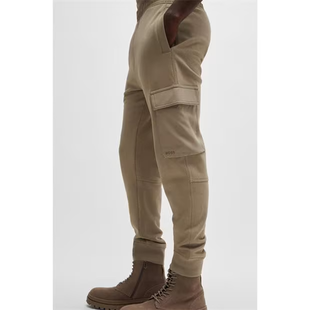 Hugo Boss Logo Cargo Tracksuit Brown