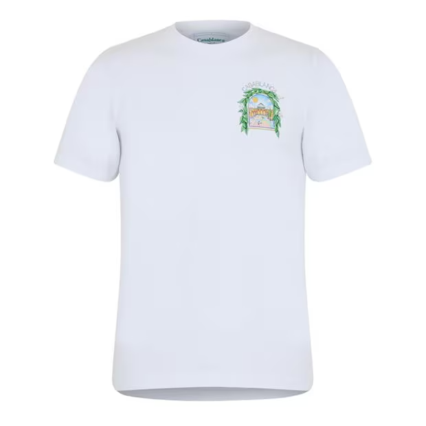 Casablanca Larche Tennis T Shirt White