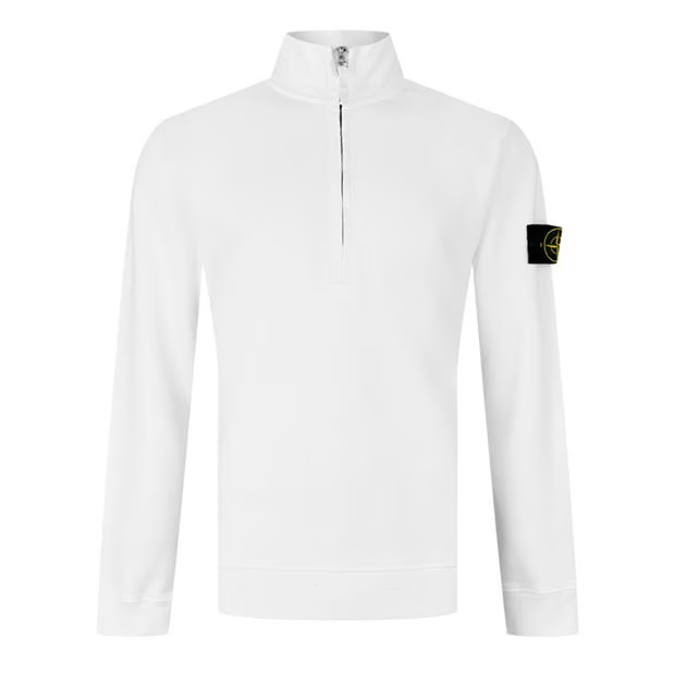 Stone Island Half Zip Jumper White