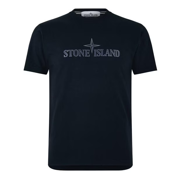 Stone Island Logo T Shirt Navy