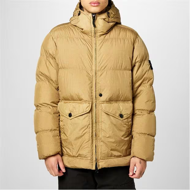 STONE ISLAND Compass-Badge Puffer Jacket Biscotto