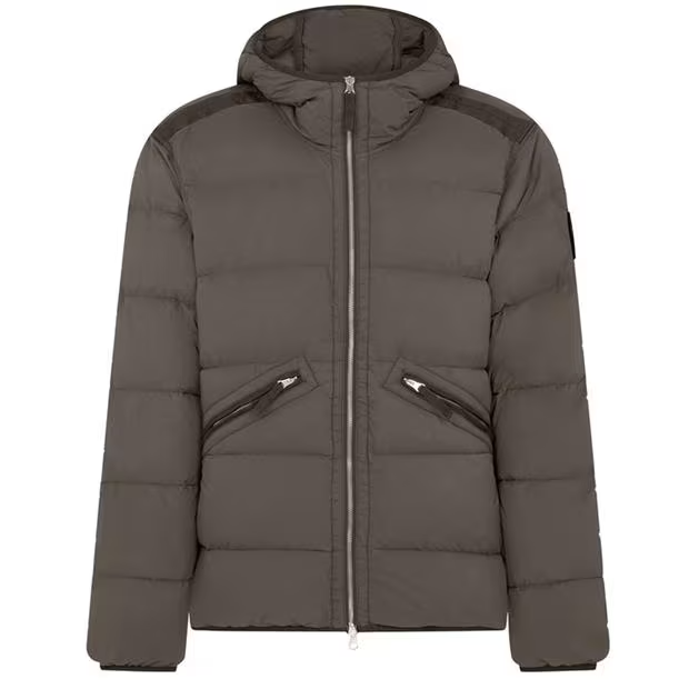 STONE ISLAND Hooded Down Jacket Walnut