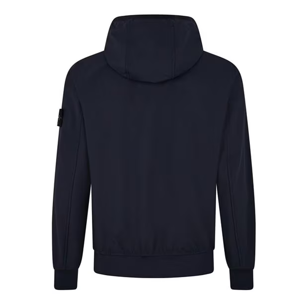 Stone Island Hooded Soft Shell Jacket Navy