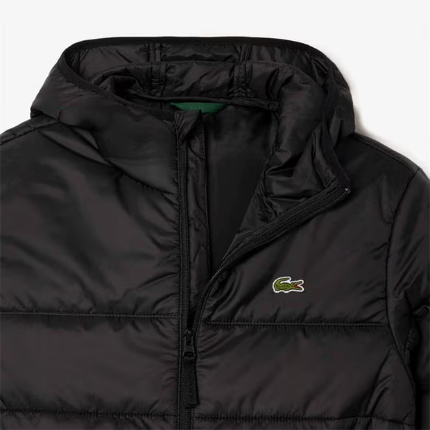 Lacoste Logo Down Jacket Black