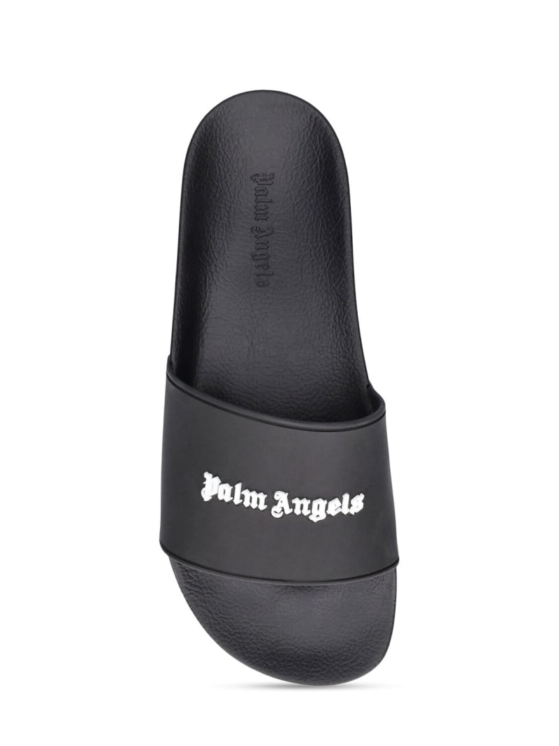 Palm Angels Monogram Sliders Black