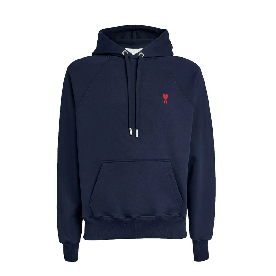 Ami Paris Classic Logo Hoodie Night Blue