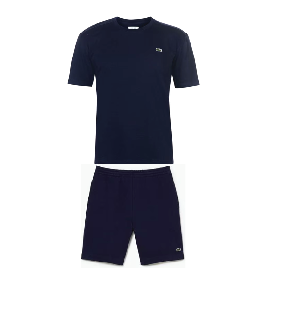 Lacoste Logo Shorts Set Navy