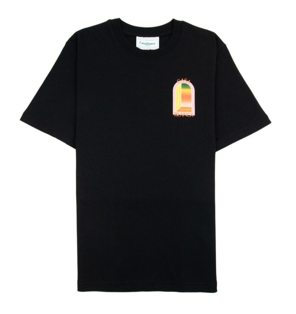 Casablanca Arch Gradient T Shirt Black