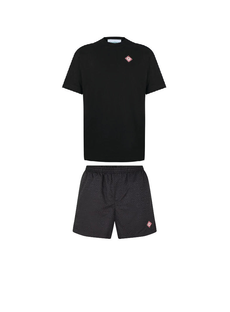 Casablanca Logo Swim Shorts Set Black