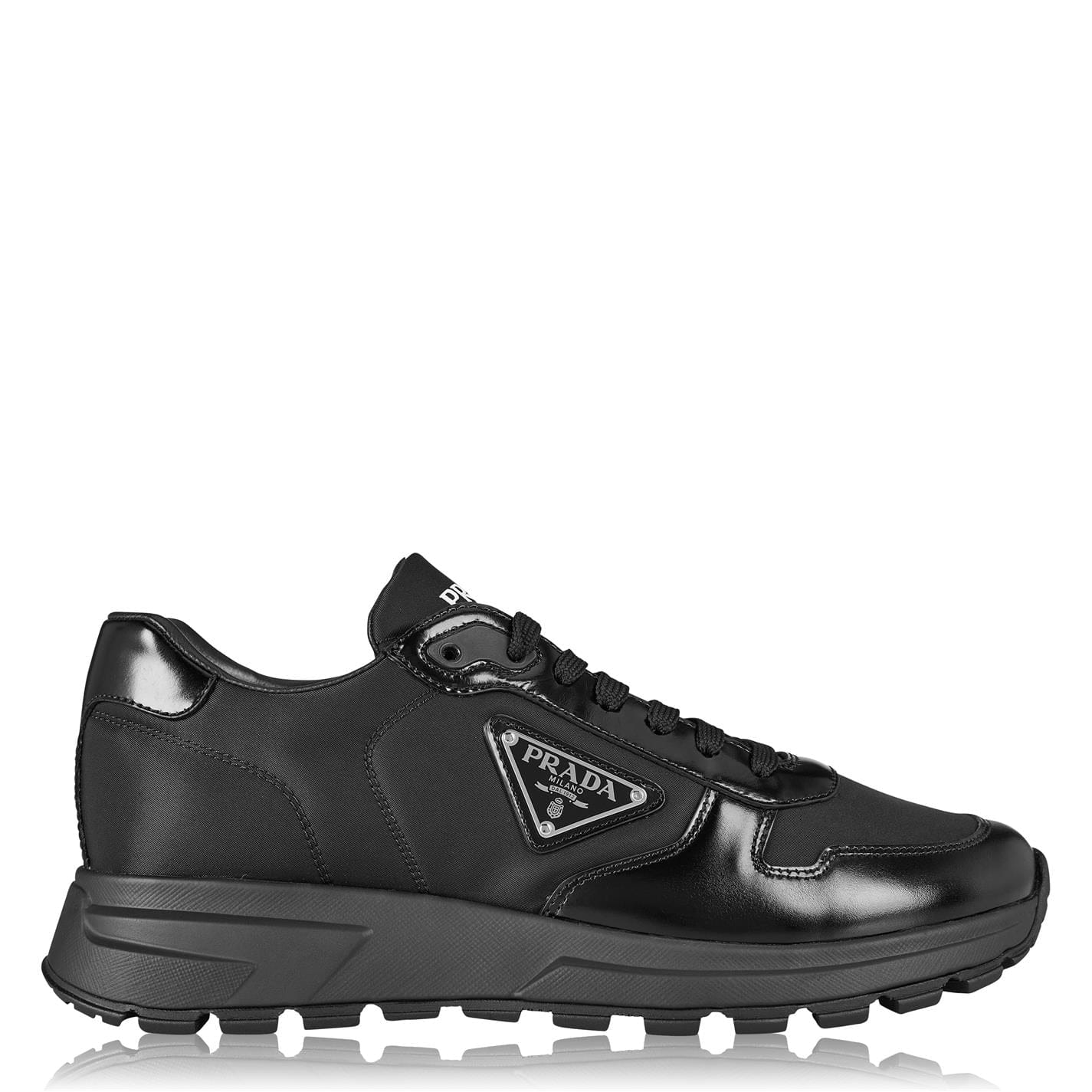 Prada black discount and white trainers