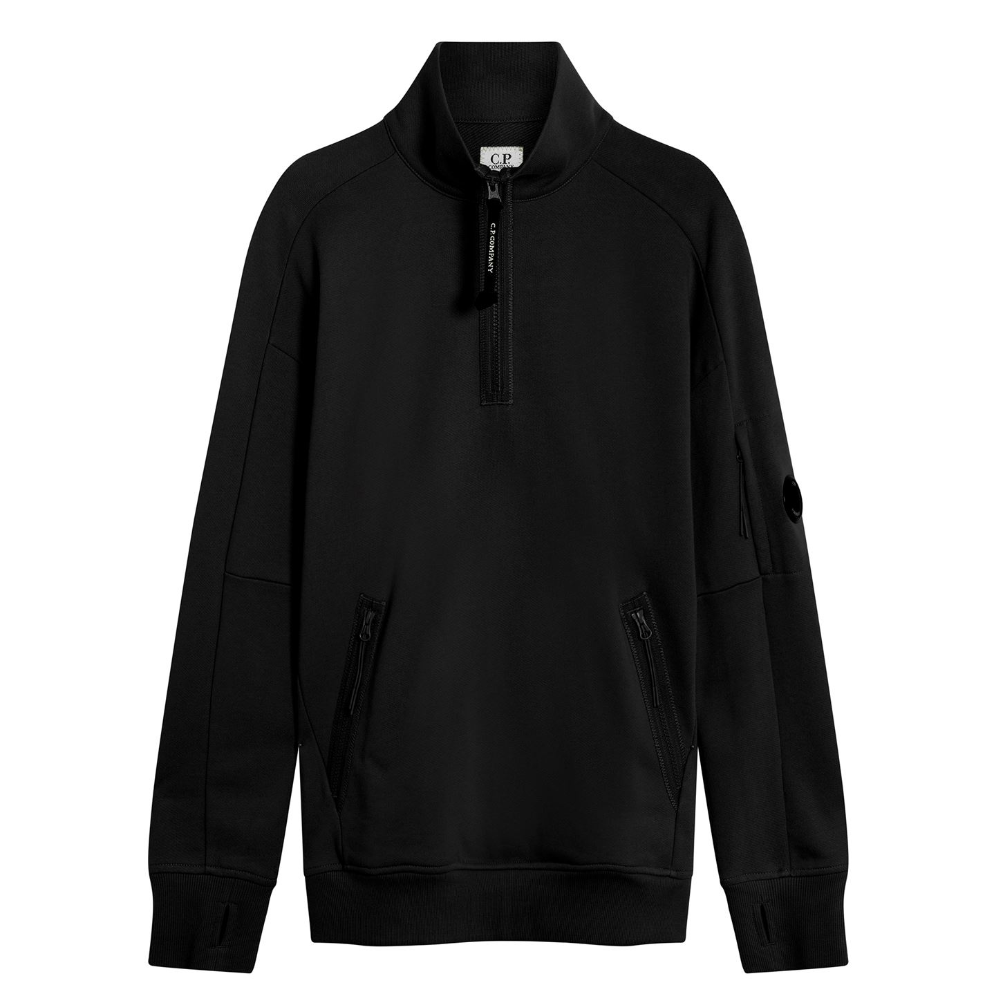 CP Company Classic Half Zip Jumper Black