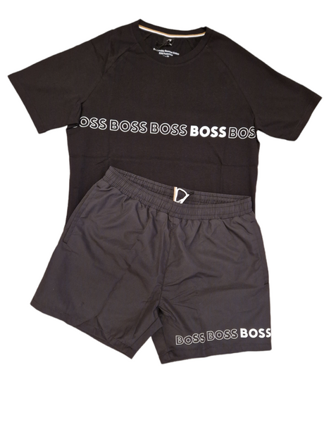 Mens hugo boss shorts shop and t shirt set